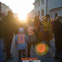 Protest Nauczycieli - Łańcuch Światła z Wykrzyknikiem
