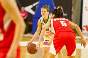 Dominika Owczarzak (na zdjęciu) była najlepszą zawodniczką "Pszczółek" w starciu z JTC MUKS Poznań (fot. AZS UMCS Lublin)