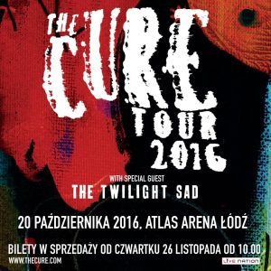 Plakat promujący koncert The Cure w Polsce